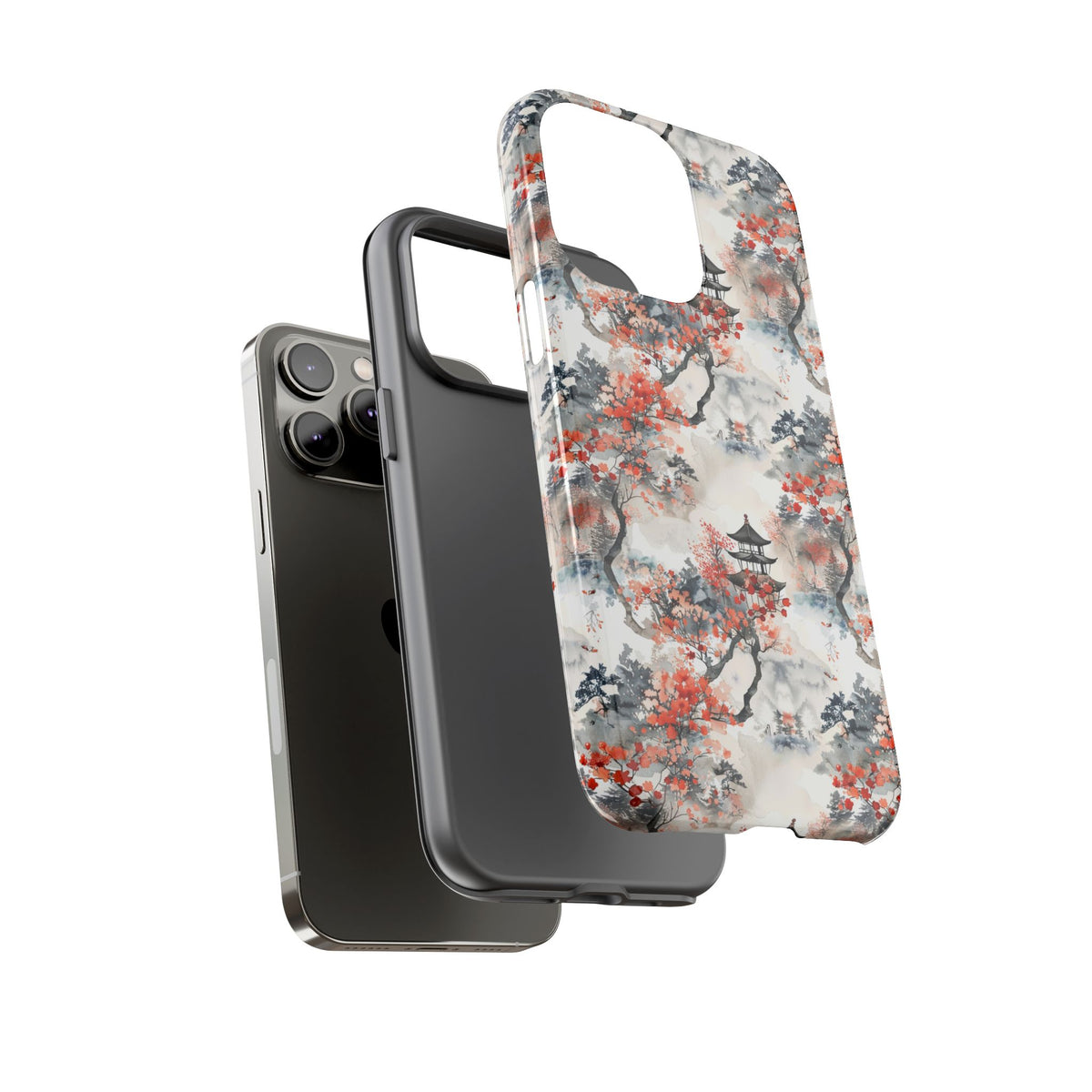 Japanese Pattern Phone Case – Elegant & Timeless Design for Your Phone 096