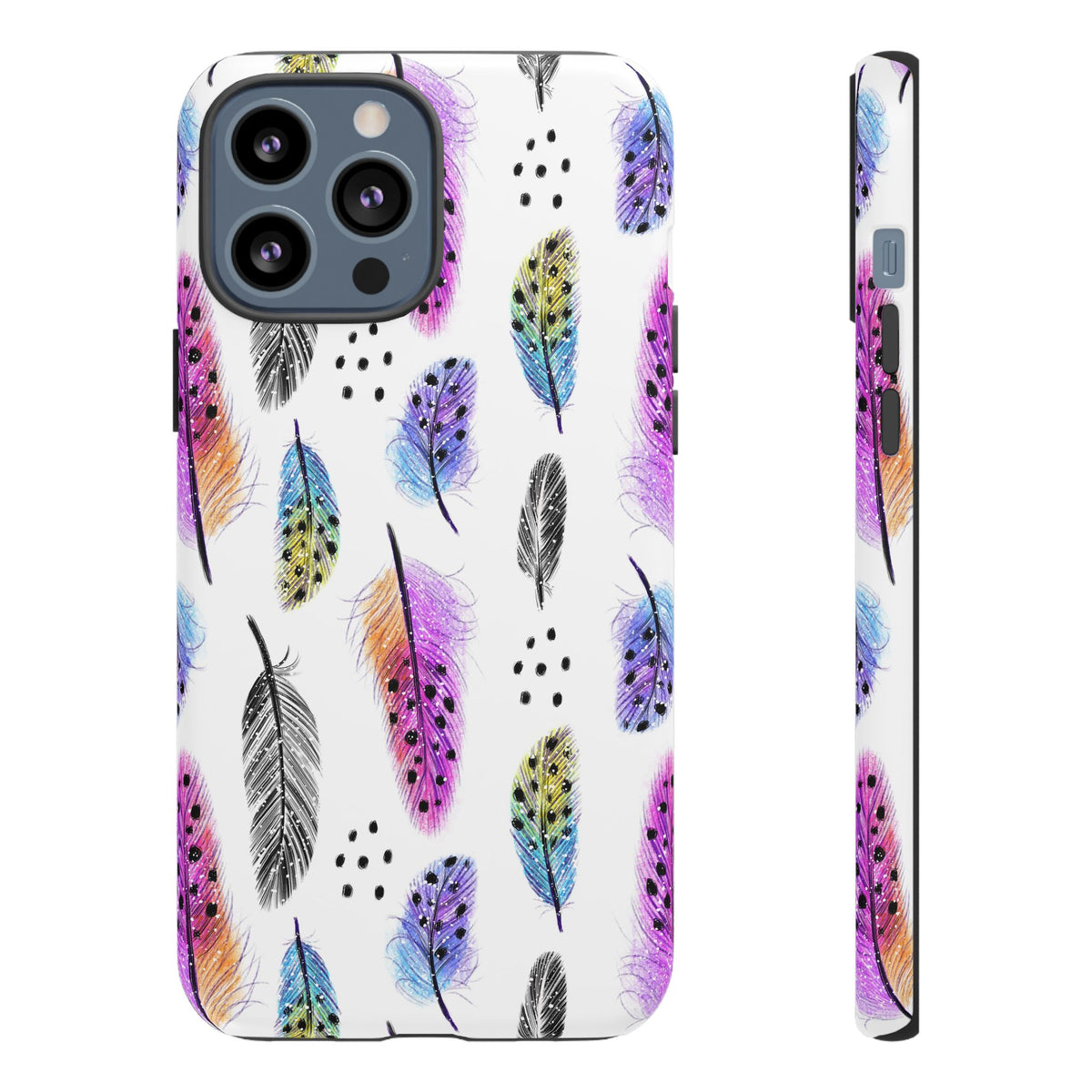 Feather Pattern Phone Case – Elegant & Durable Protection for Your Phone