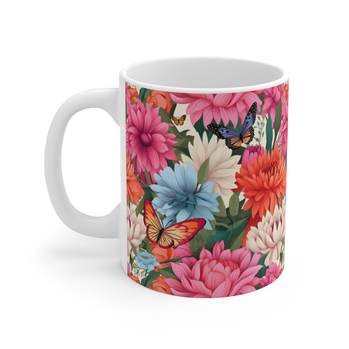 Floral Garden Pattern Coffee Mug – A Must-Have for Nature Enthusiasts    (5)