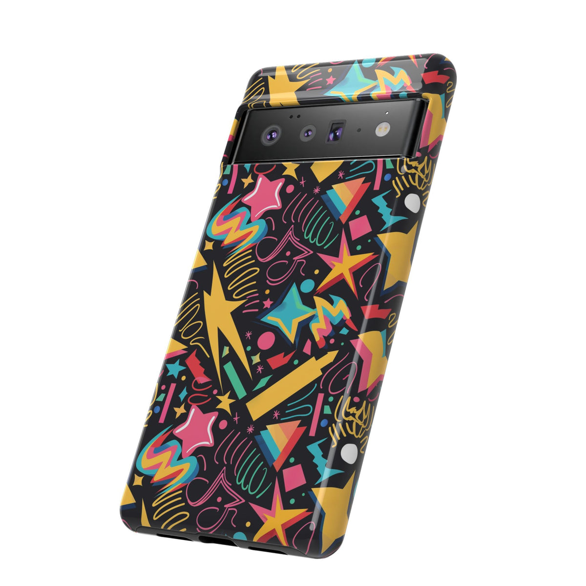 90s Themed Seamless Pattern Phone Case – Embrace Retro Style and Protection 232