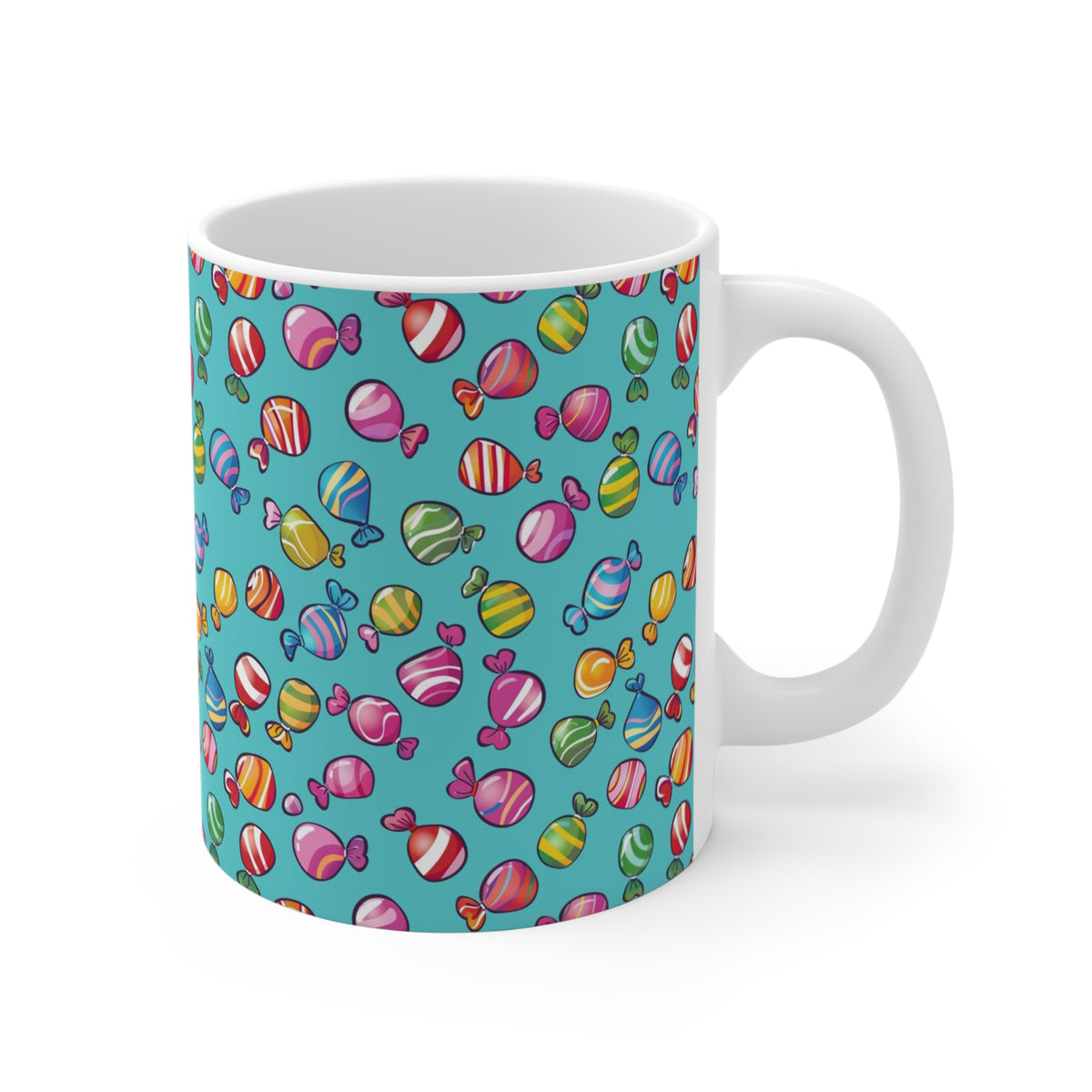 Colorful All-Over Candy Theme Coffee Mug Fun Ceramic Drinkware 007