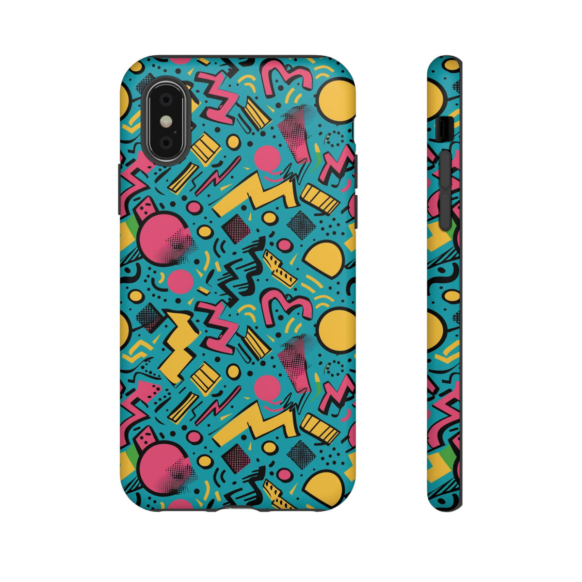 90s Themed Seamless Pattern Phone Case – Embrace Retro Style and Protection 253