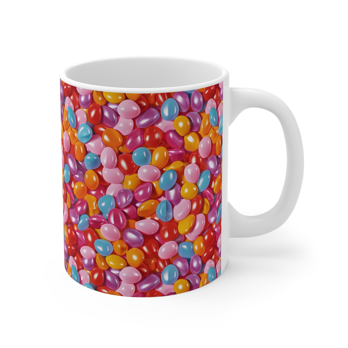 Colorful All-Over Candy Theme Coffee Mug Fun Ceramic Drinkware 465