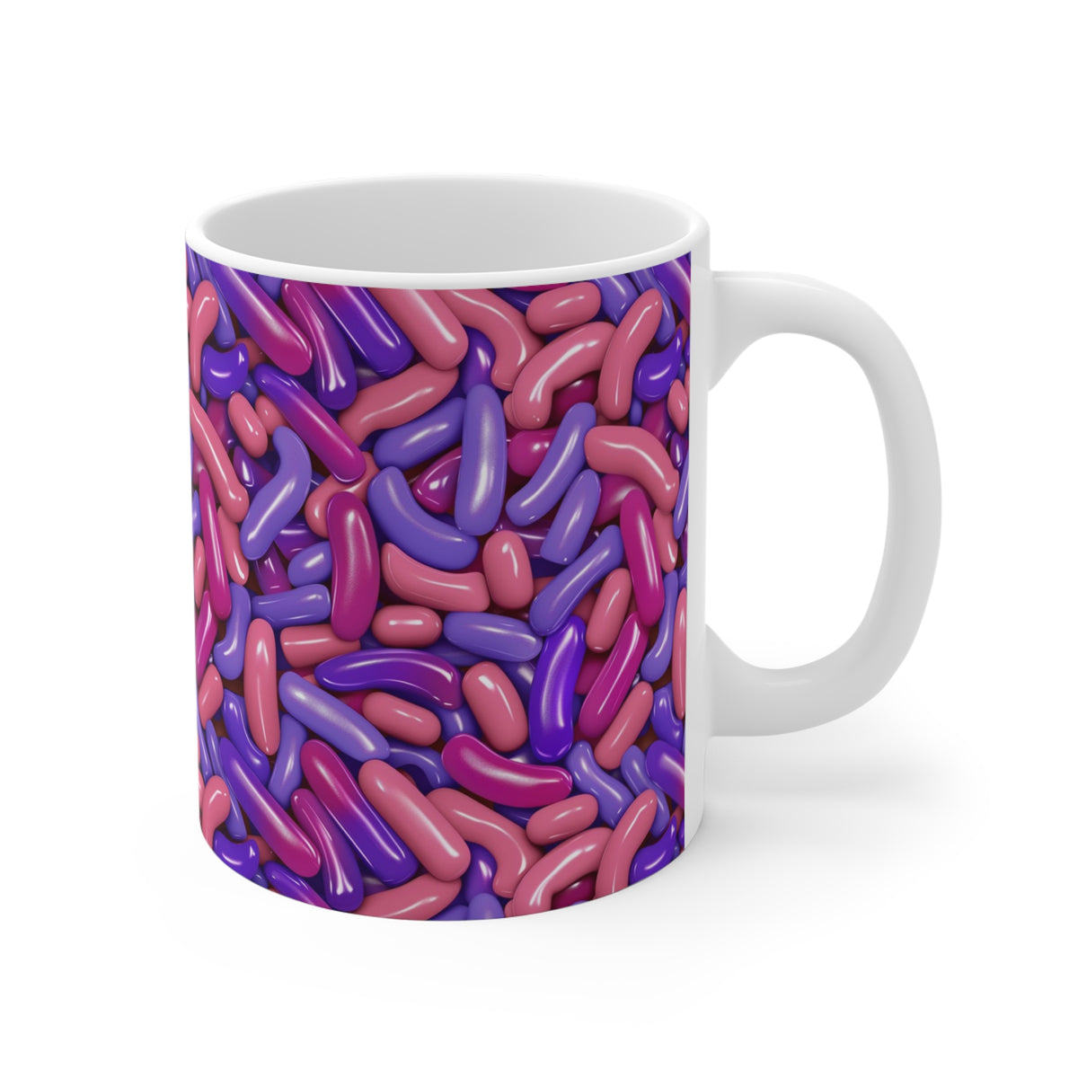 Colorful All-Over Candy Theme Coffee Mug Fun Ceramic Drinkware 240