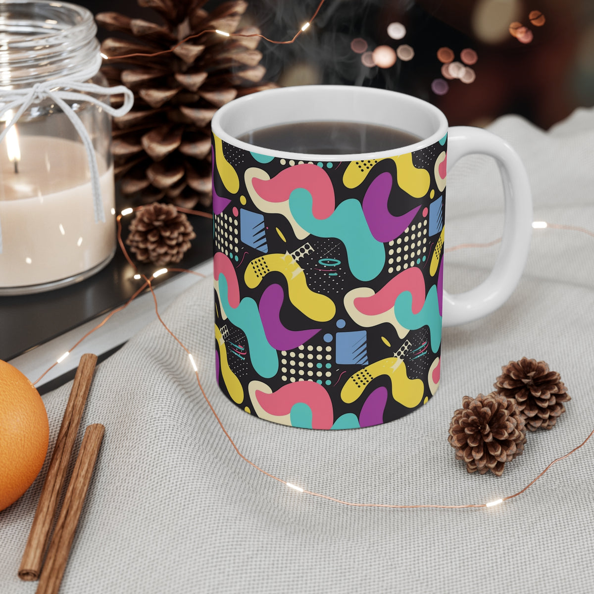 90s Retro Coffee Mug - Full Wrap Design 034