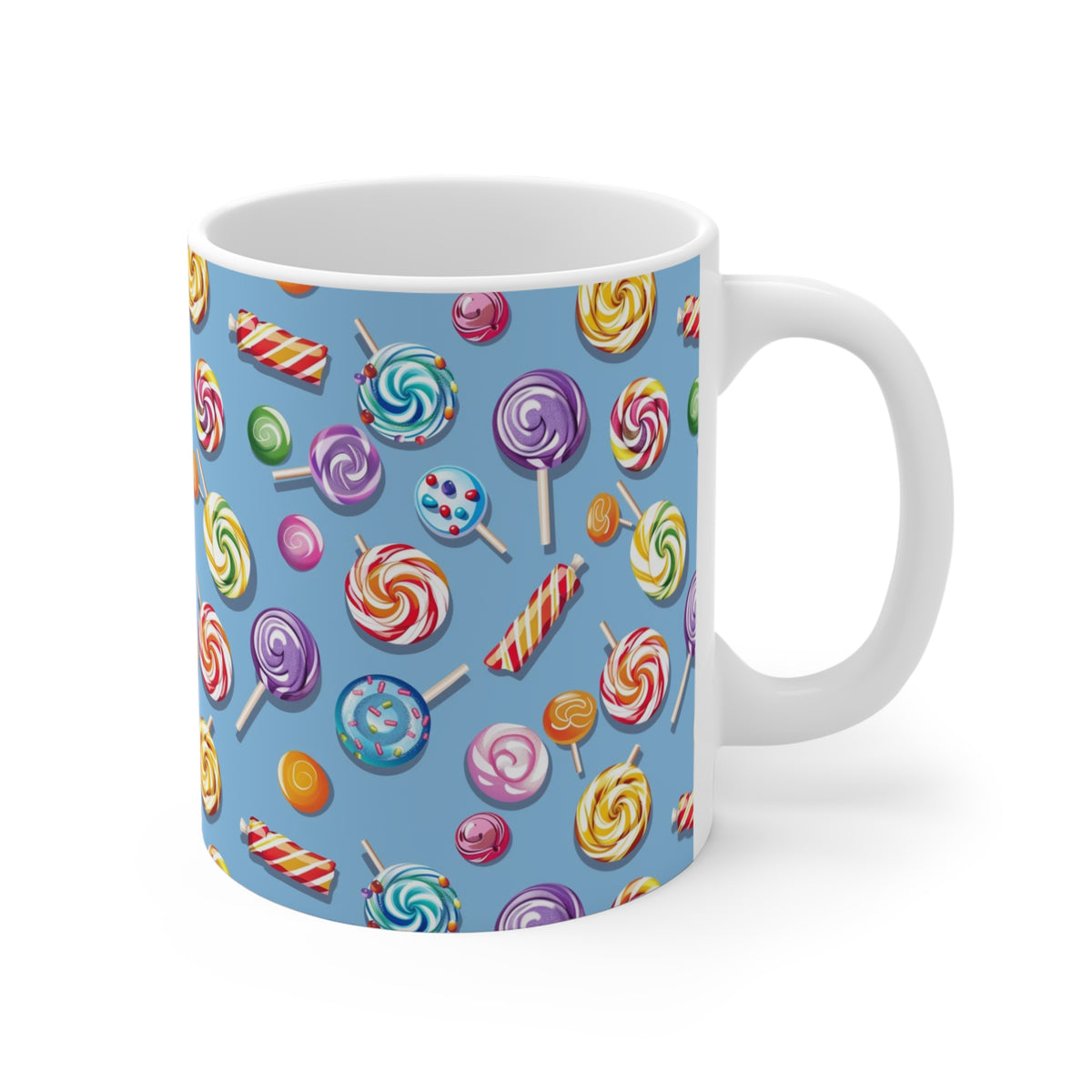 Colorful All-Over Candy Theme Coffee Mug Fun Ceramic Drinkware 135