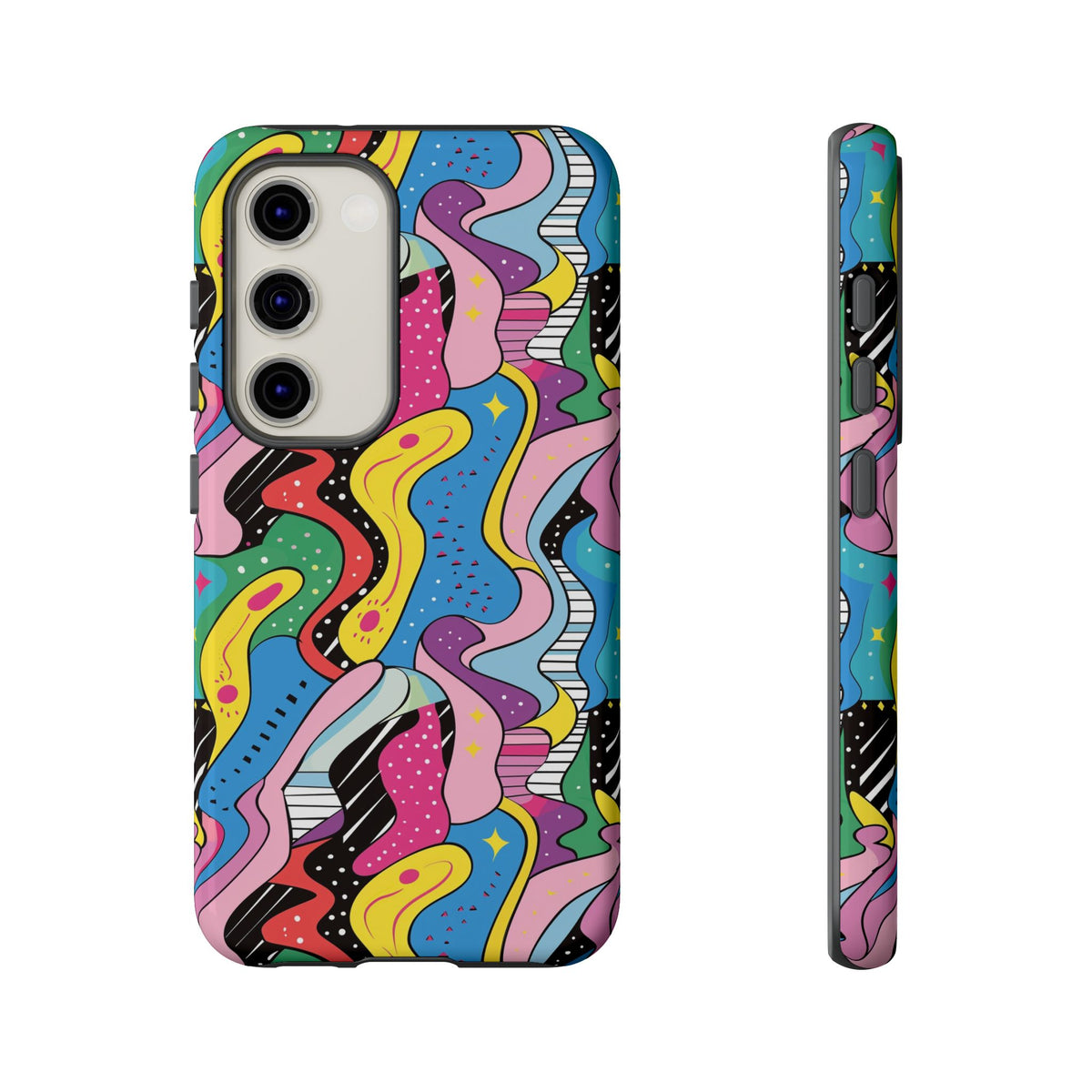 90s Themed Seamless Pattern Phone Case – Embrace Retro Style and Protection 275