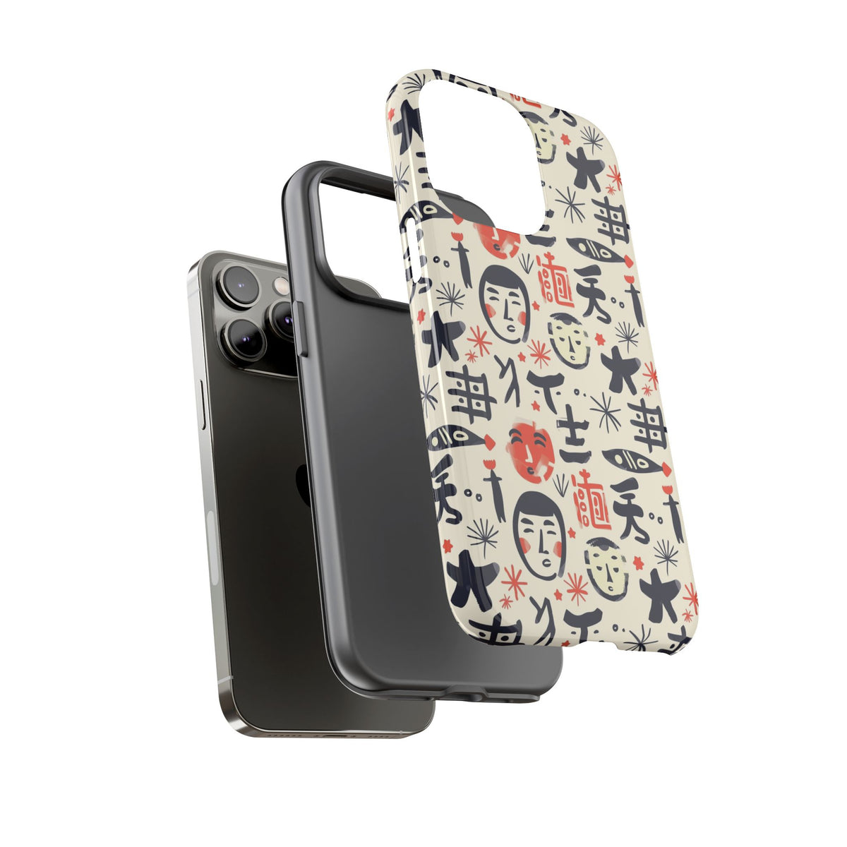 Japanese Pattern Phone Case – Elegant & Timeless Design for Your Phone 092