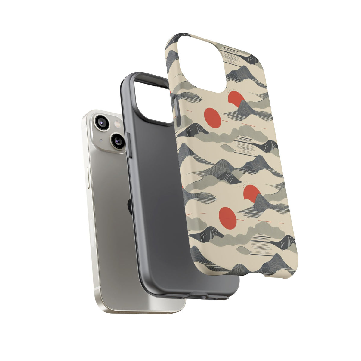 Japanese Pattern Phone Case – Elegant & Timeless Design for Your Phone 048