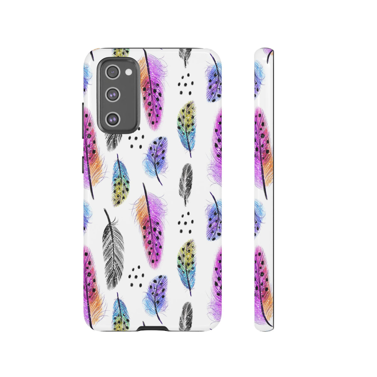 Feather Pattern Phone Case – Elegant & Durable Protection for Your Phone