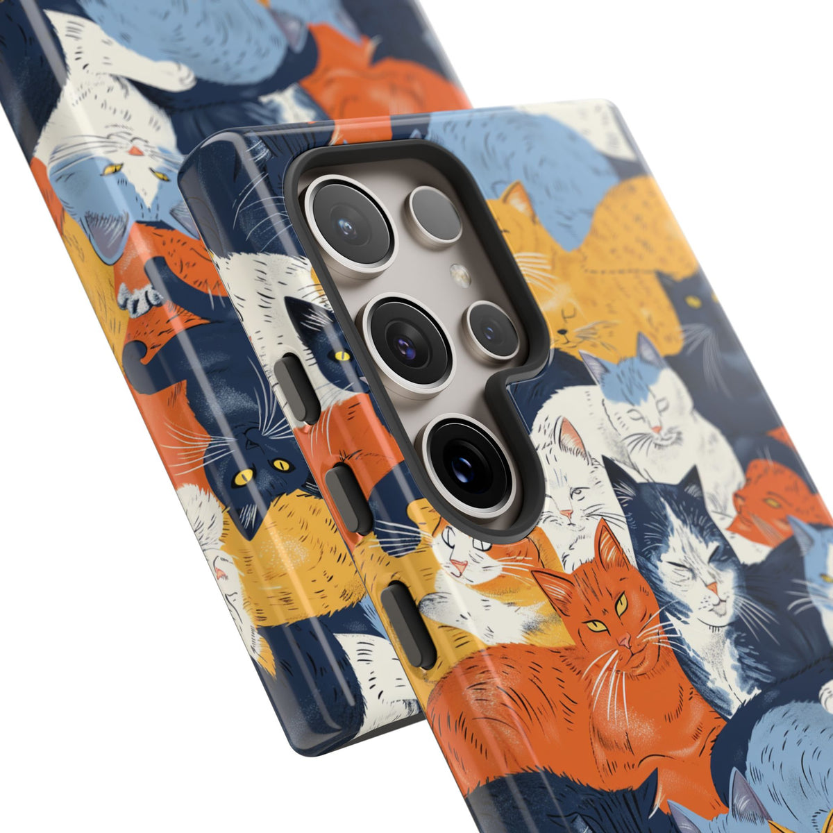 Seamless Cat Pattern Design Phone Case – Playful and Stylish Cat-Themed Phone Cover