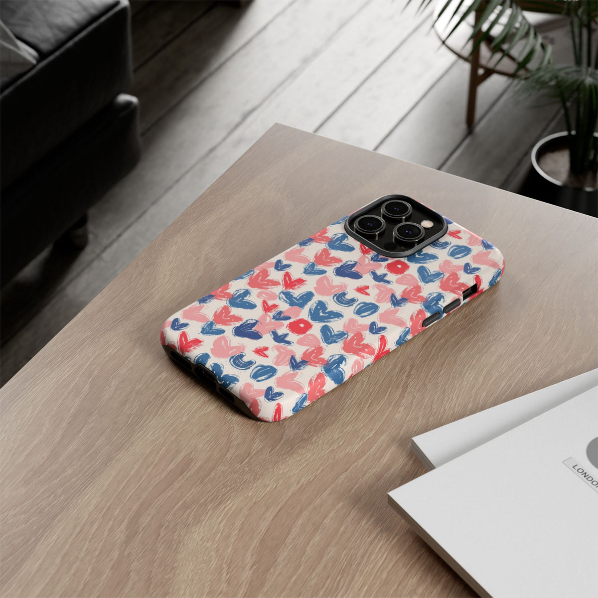 Heart Pattern Phone Case – Stylish & Loving Design for Your Device 354