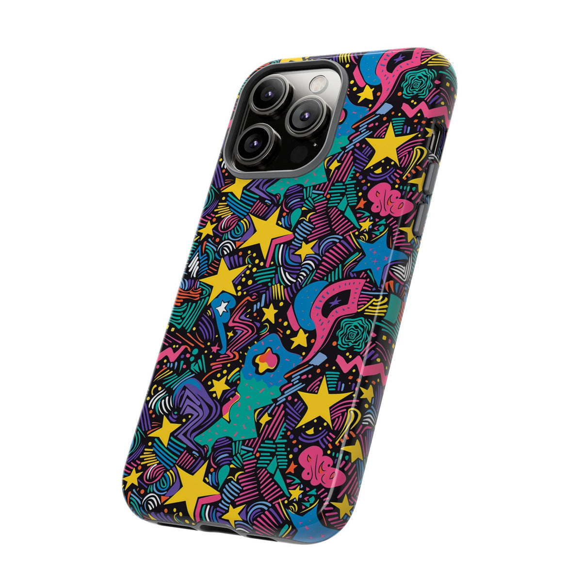 90s Themed Seamless Pattern Phone Case – Embrace Retro Style and Protection 227