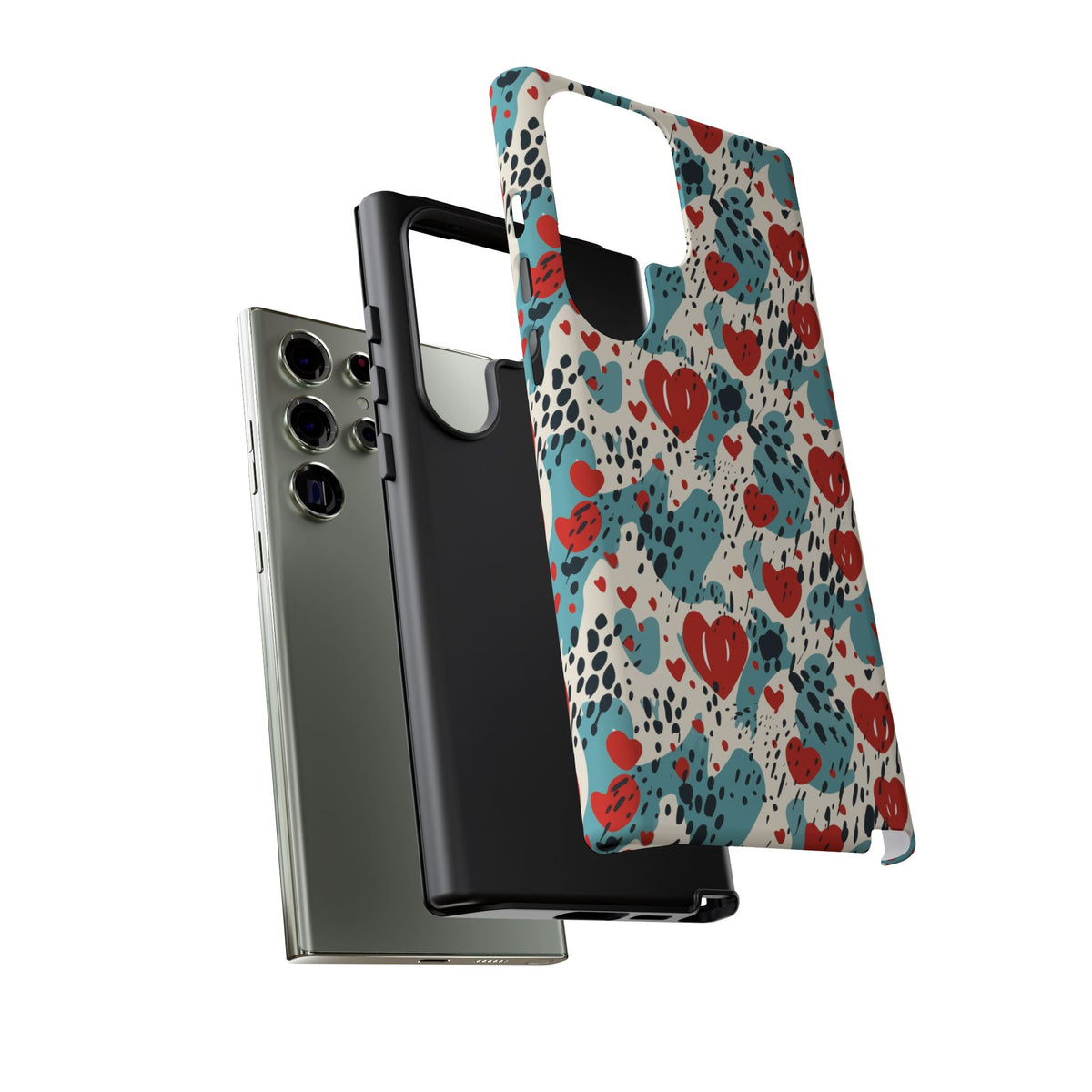 Heart Pattern Phone Case – Stylish & Loving Design for Your Device 822