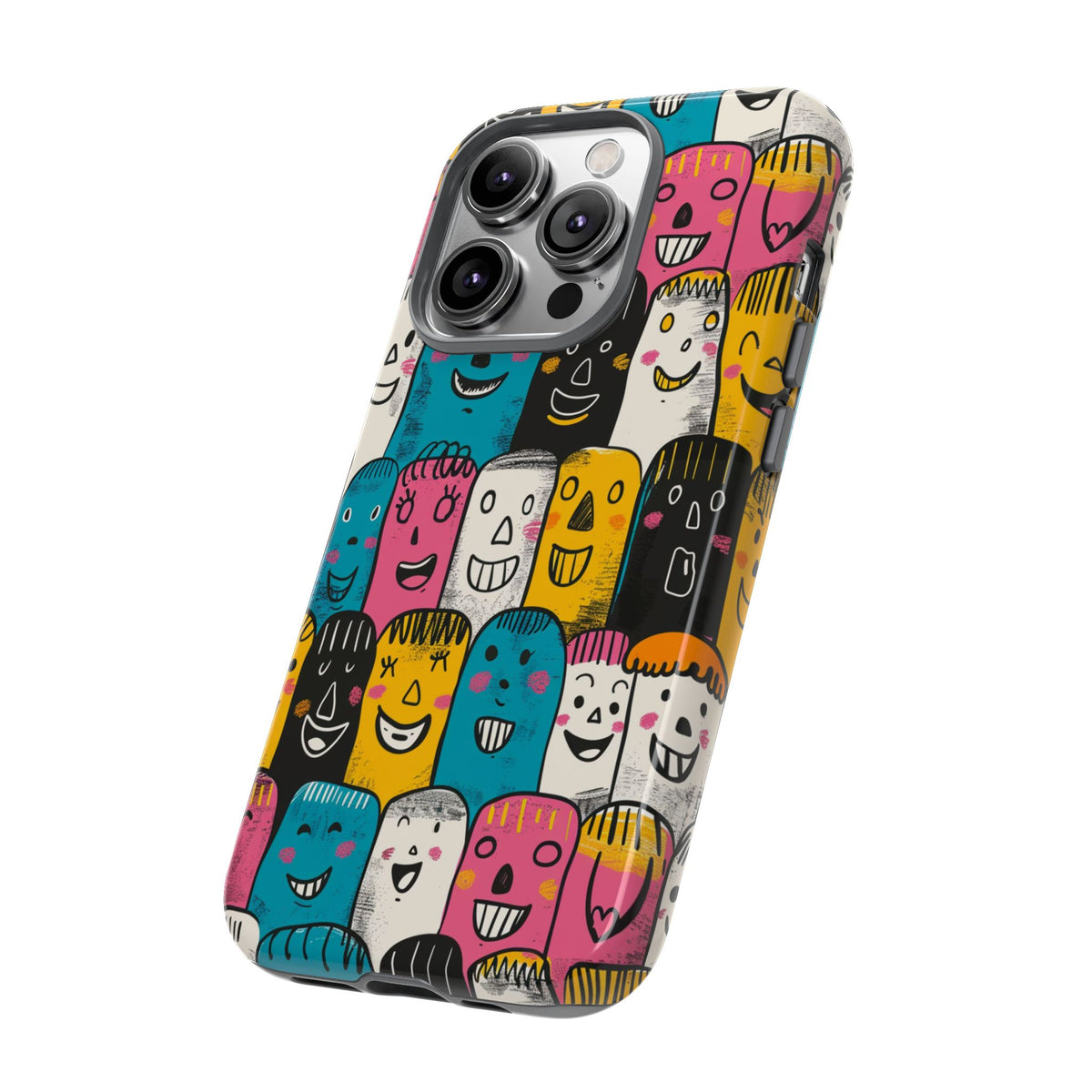 Happy Faces Phone Case – Joyful and Cheerful Design for a Bright Look 5