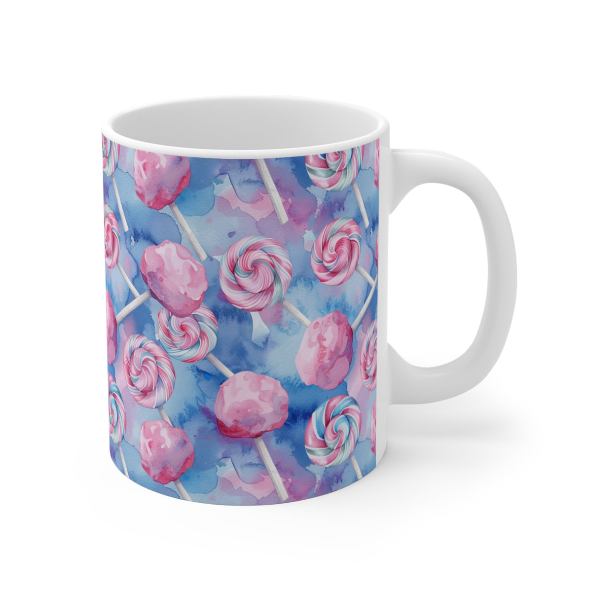 Colorful All-Over Candy Theme Coffee Mug Fun Ceramic Drinkware 389