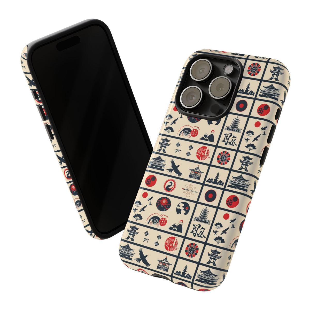 Japanese Pattern Phone Case – Elegant & Timeless Design for Your Phone 099