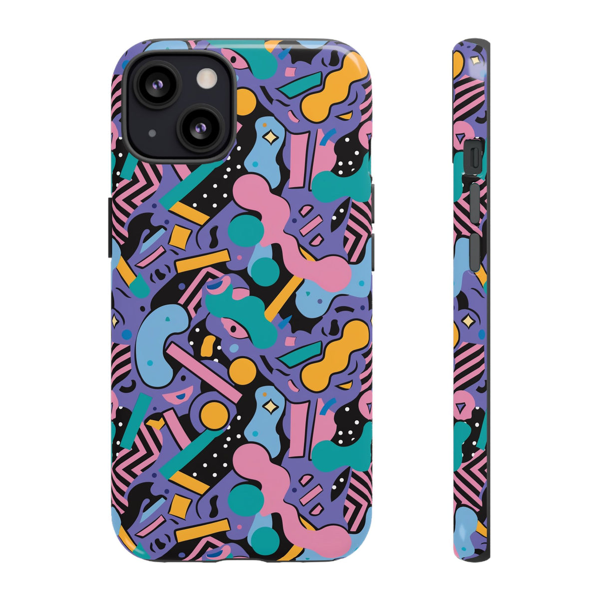 90s Themed Seamless Pattern Phone Case – Embrace Retro Style and Protection 234