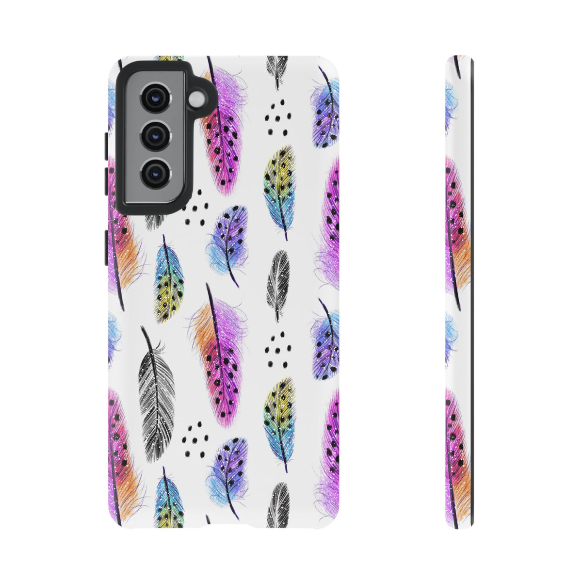 Feather Pattern Phone Case – Elegant & Durable Protection for Your Phone