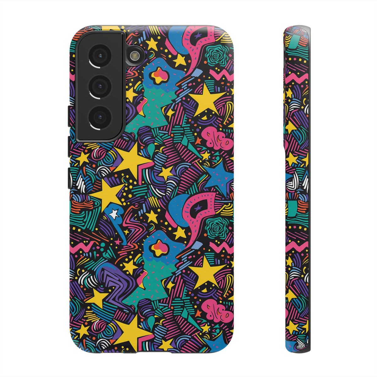 90s Themed Seamless Pattern Phone Case – Embrace Retro Style and Protection 227