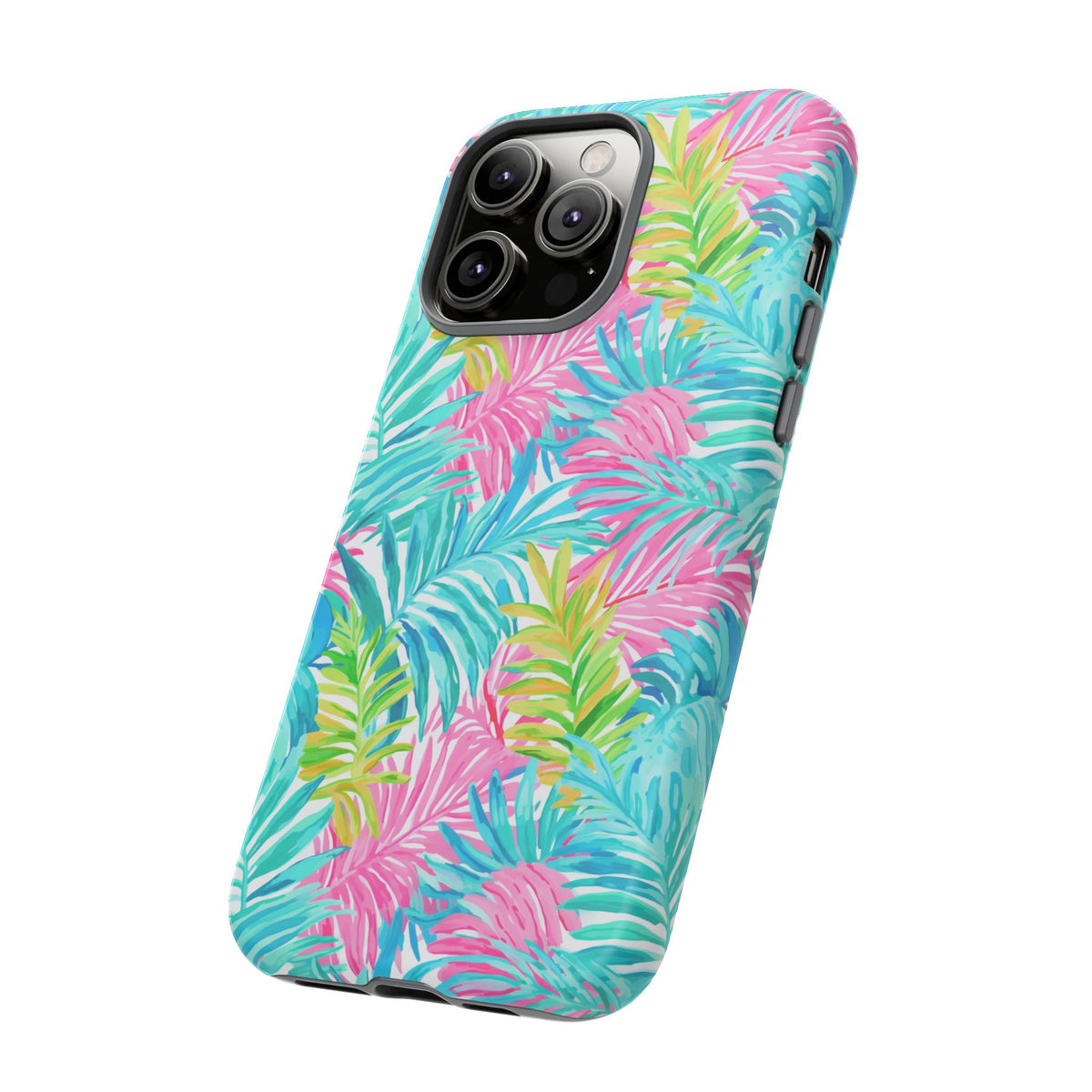 Vibrant Summer Leaves Phone Case – Colorful & Durable Summer Design