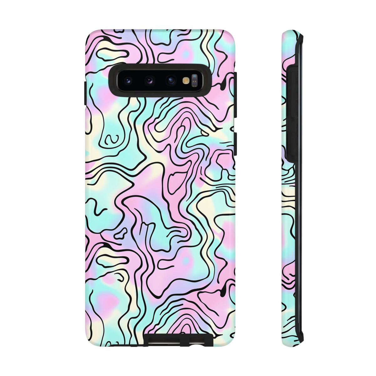 Abstract Pastel Waves and Wavy Lines Phone Case – Elegant and Modern Phone Cover