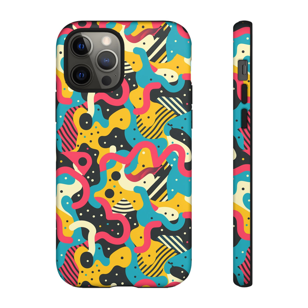 90s Themed Seamless Pattern Phone Case – Embrace Retro Style and Protection 238