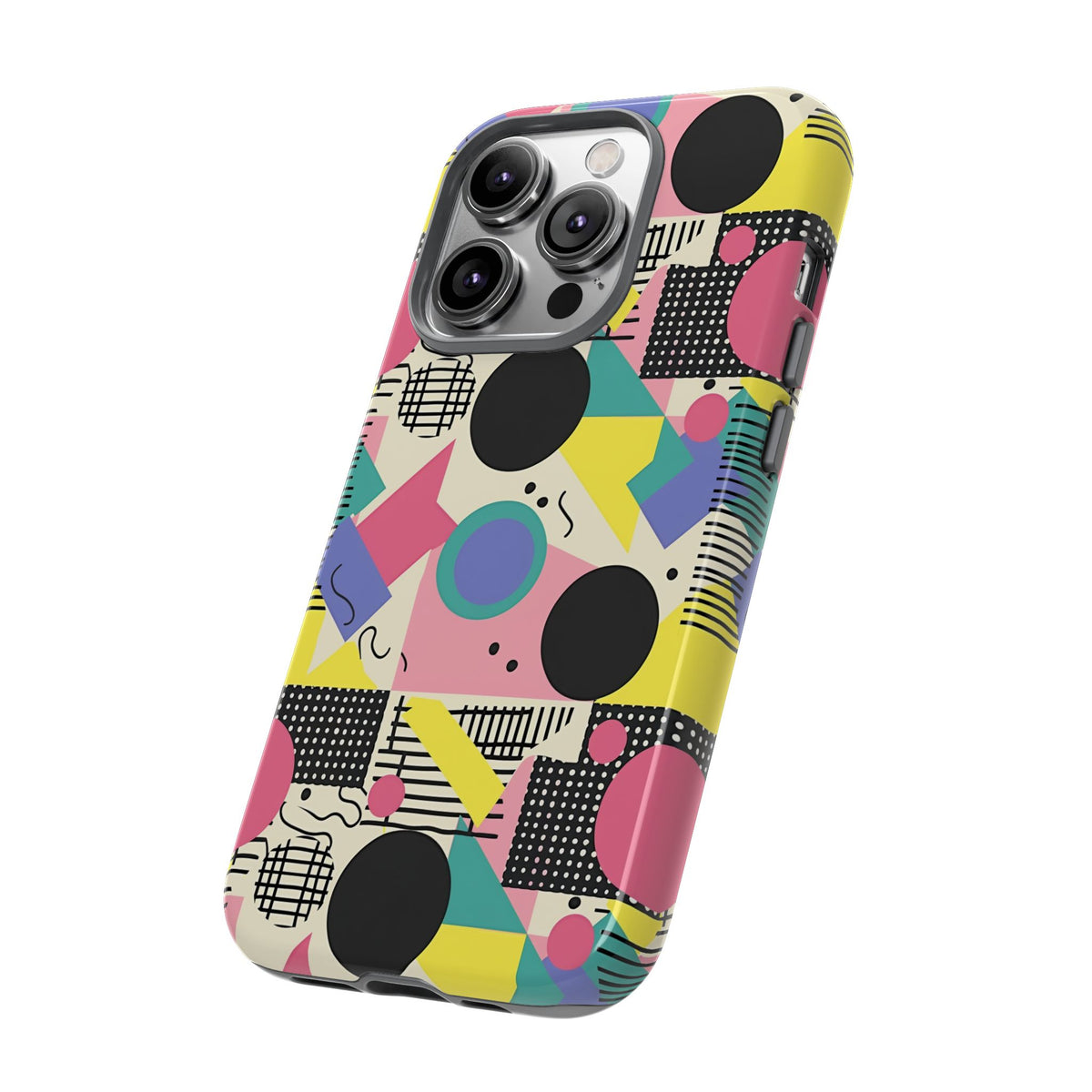 90s Themed Seamless Pattern Phone Case – Embrace Retro Style and Protection 228