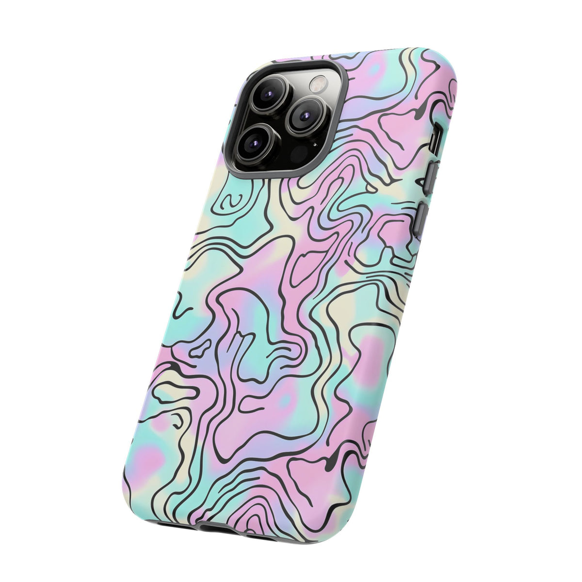 Abstract Pastel Waves and Wavy Lines Phone Case – Elegant and Modern Phone Cover