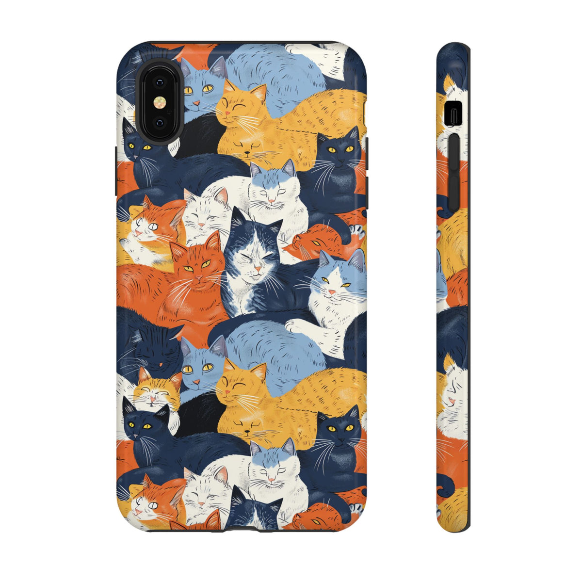 Seamless Cat Pattern Design Phone Case – Playful and Stylish Cat-Themed Phone Cover