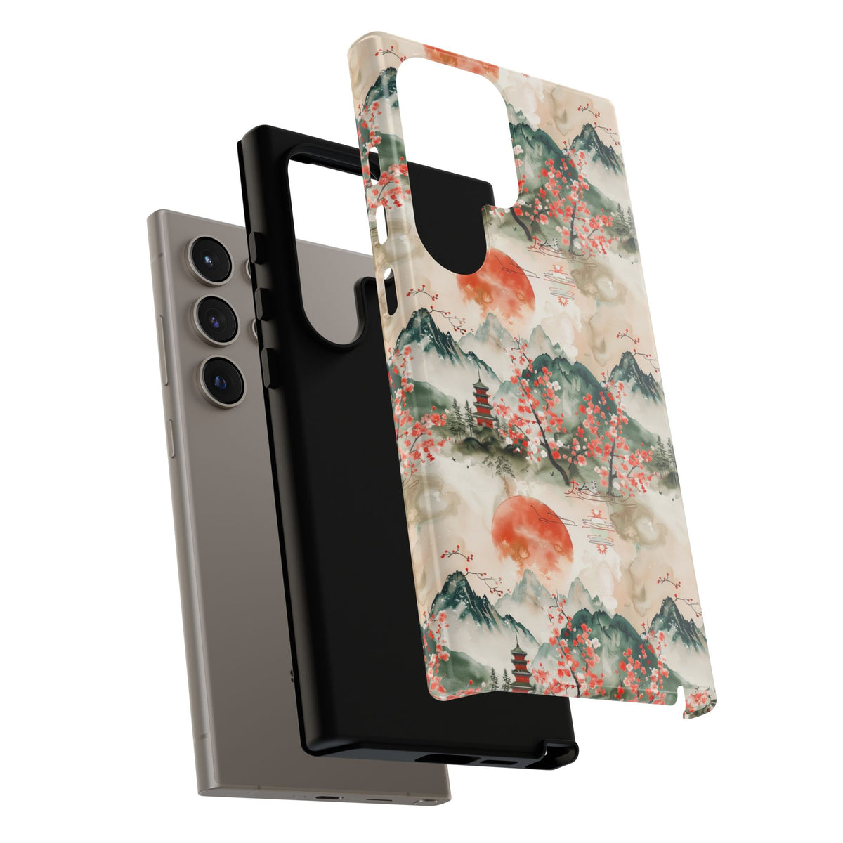 Japanese Pattern Phone Case – Elegant & Timeless Design for Your Phone 057