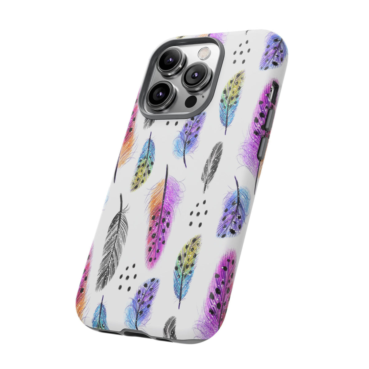 Feather Pattern Phone Case – Elegant & Durable Protection for Your Phone