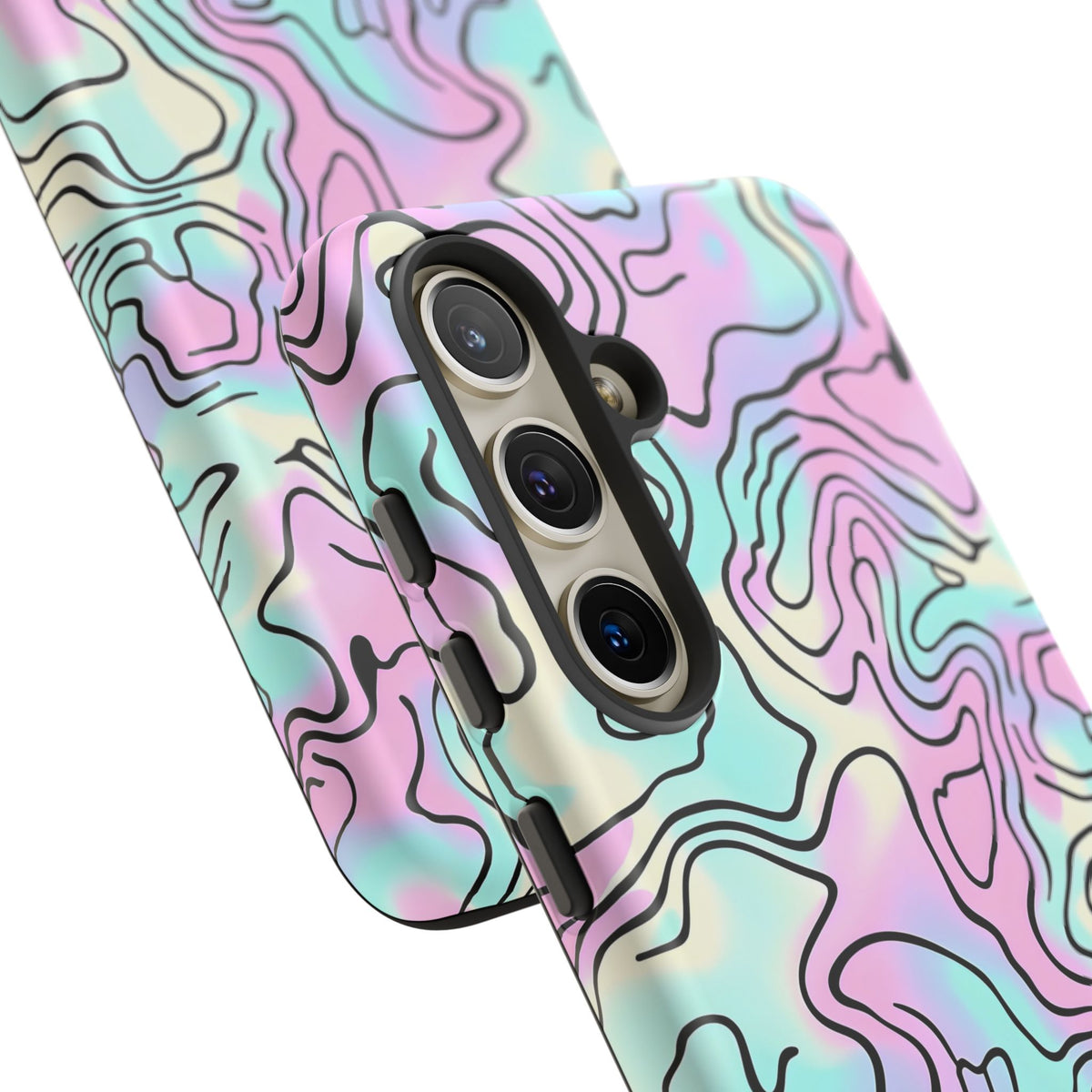 Abstract Pastel Waves and Wavy Lines Phone Case – Elegant and Modern Phone Cover