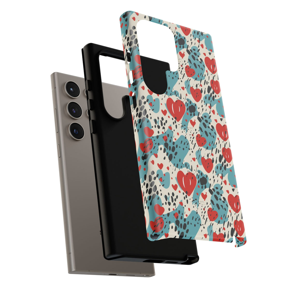 Heart Pattern Phone Case – Stylish & Loving Design for Your Device 822