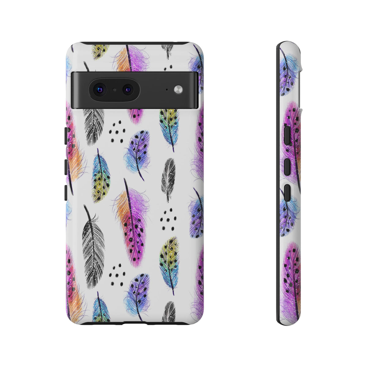 Feather Pattern Phone Case – Elegant & Durable Protection for Your Phone