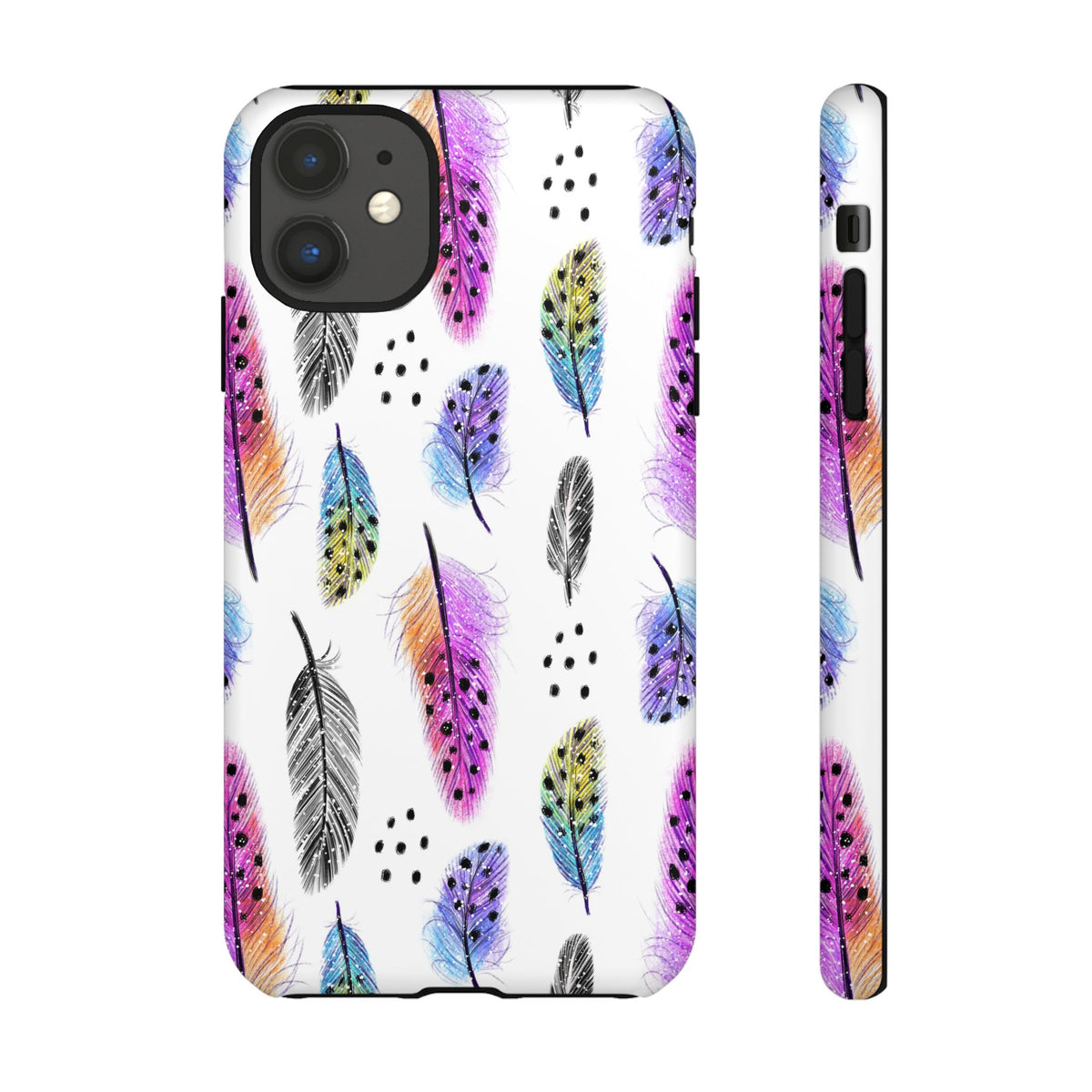 Feather Pattern Phone Case – Elegant & Durable Protection for Your Phone