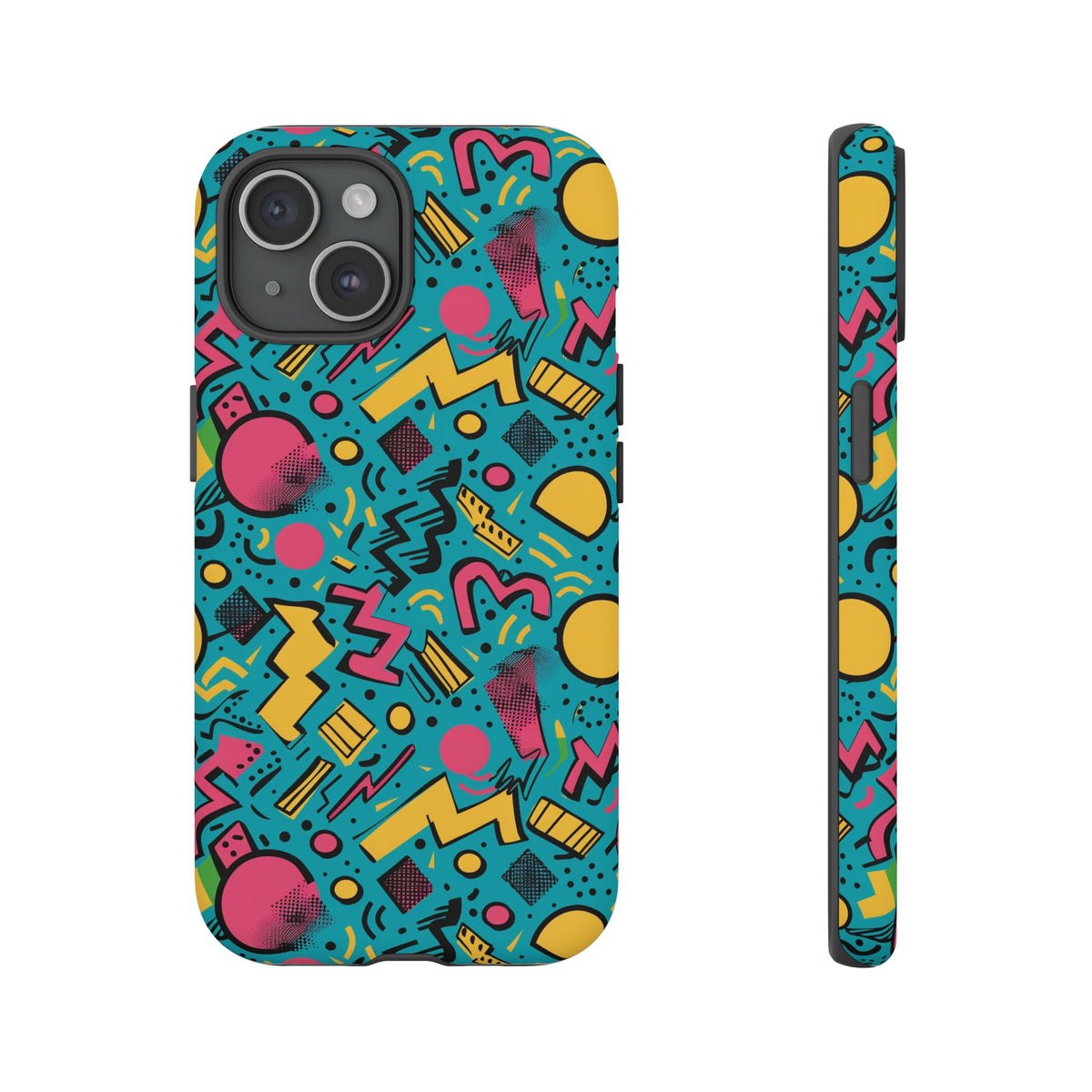 90s Themed Seamless Pattern Phone Case – Embrace Retro Style and Protection 253