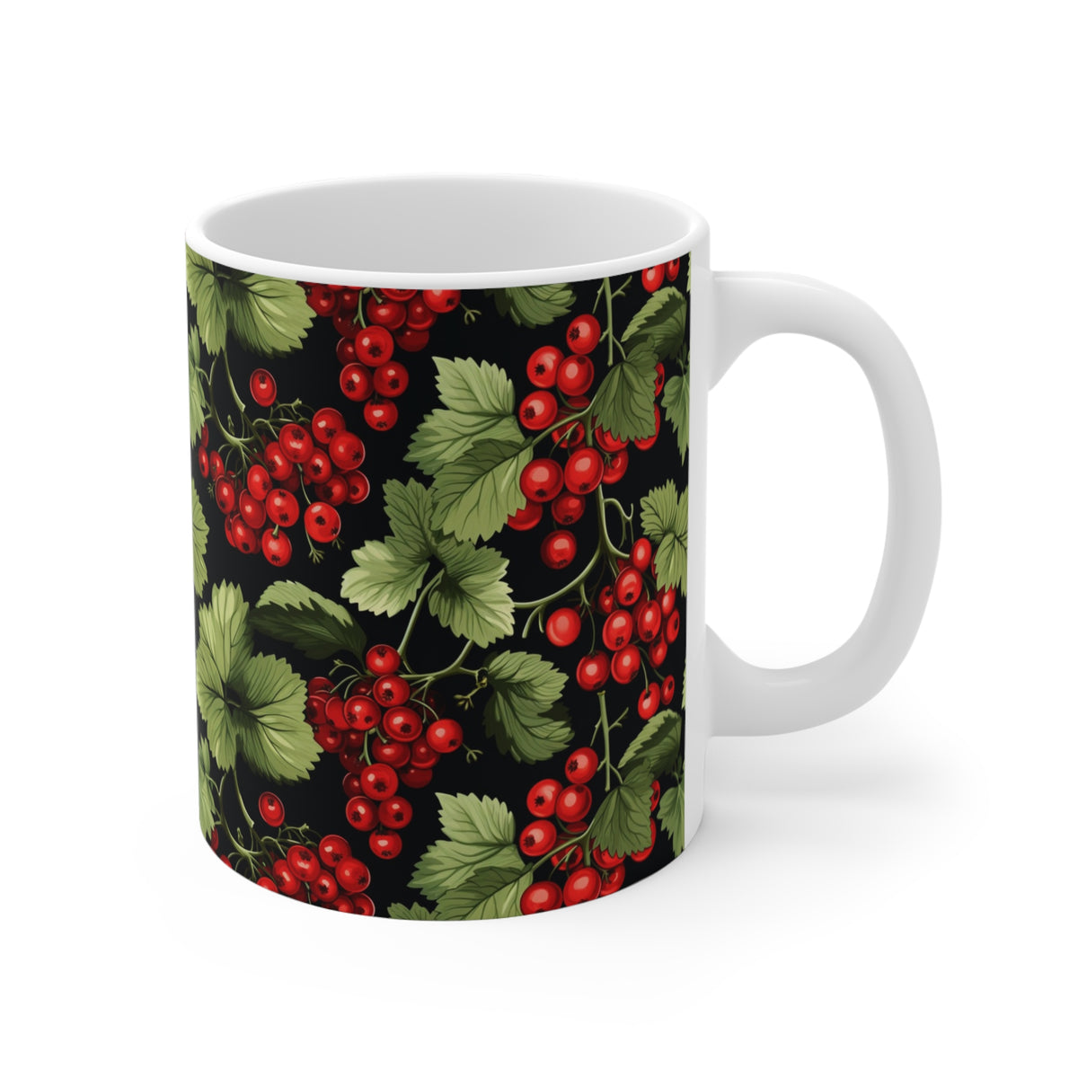 Vibrant Infinite Fruit Pattern Coffee Mug - Unique Ceramic Drinkware 1040