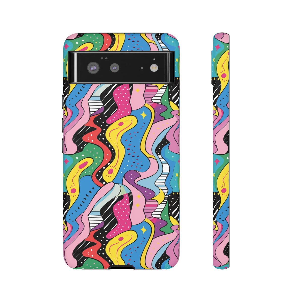90s Themed Seamless Pattern Phone Case – Embrace Retro Style and Protection 275