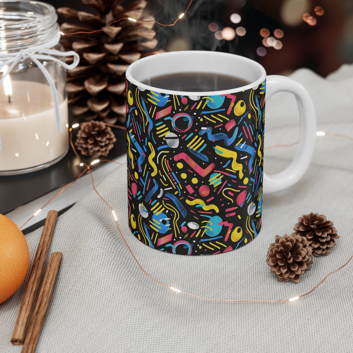 90s Retro Coffee Mug - Full Wrap Design 508