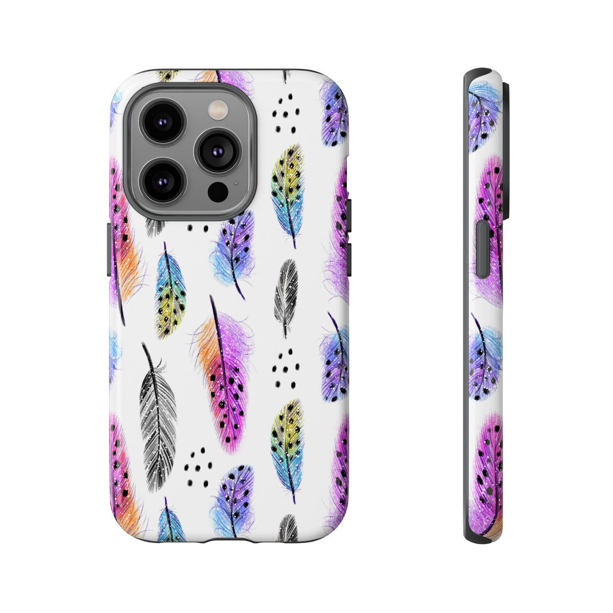 Feather Pattern Phone Case – Elegant & Durable Protection for Your Phone