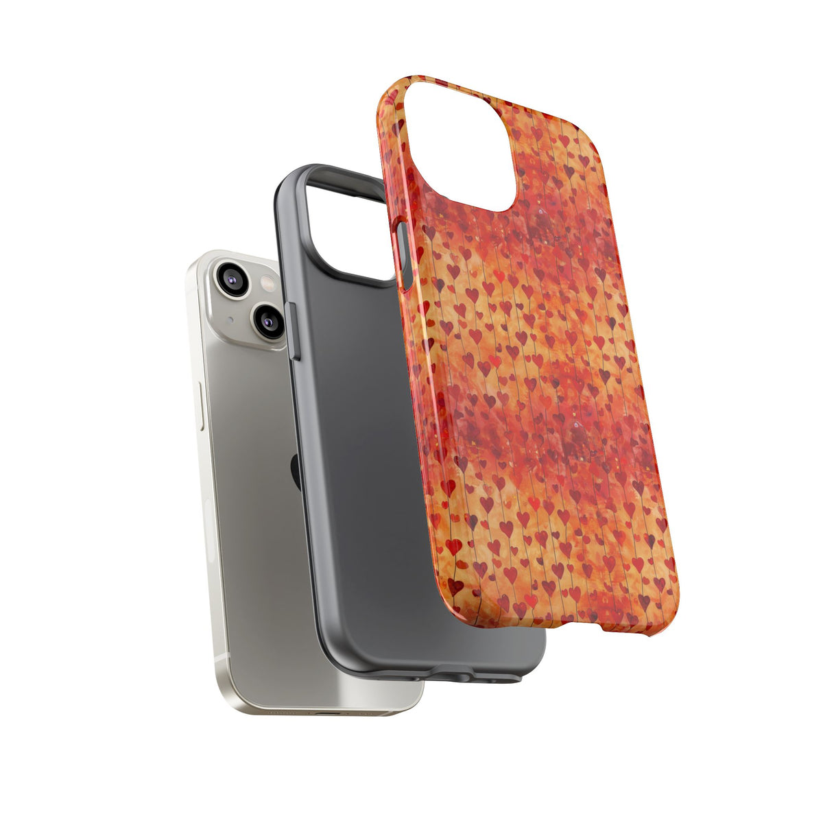 Heart Pattern Phone Case – Stylish & Loving Design for Your Device 827