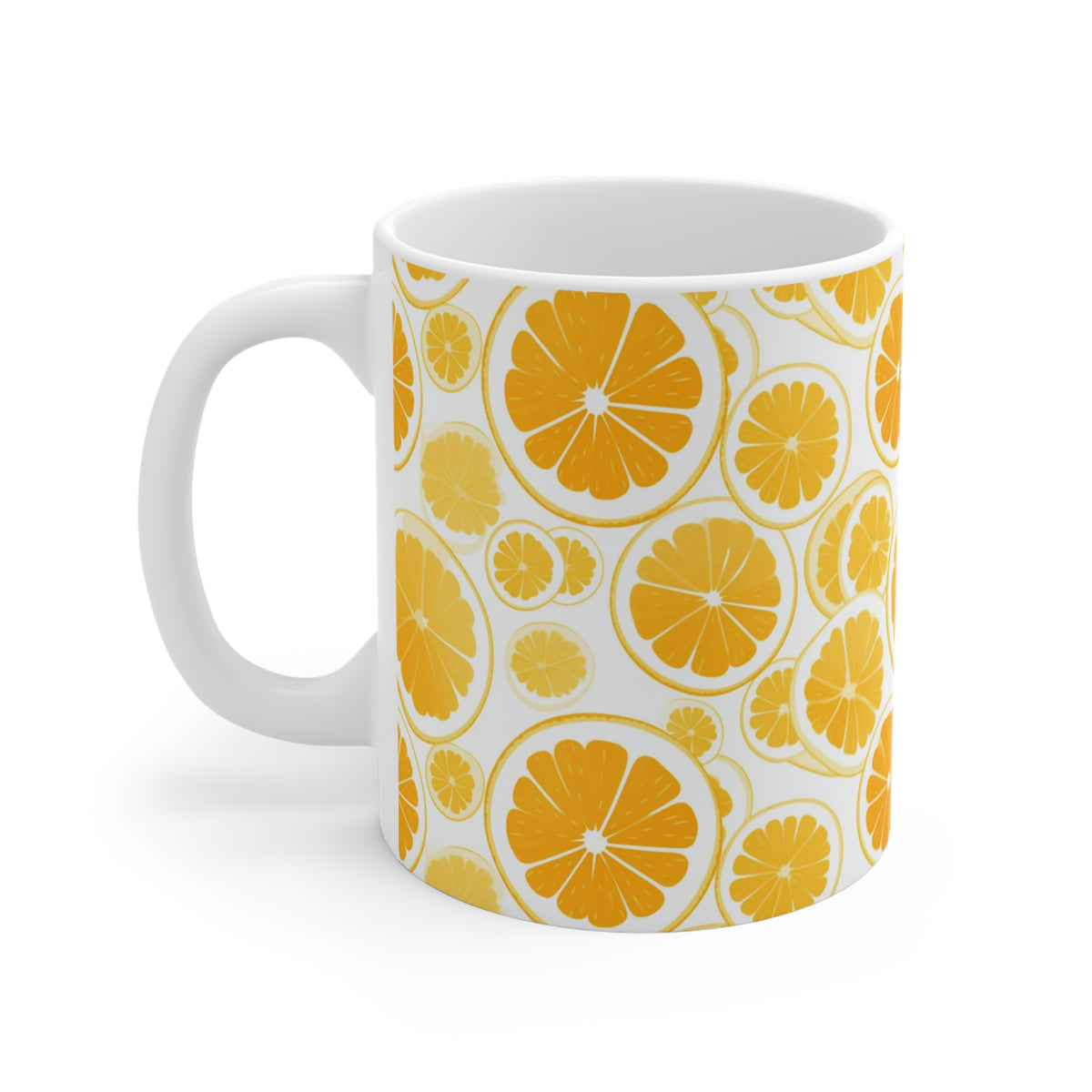 Vibrant Infinite Fruit Pattern Coffee Mug - Unique Ceramic Drinkware 924