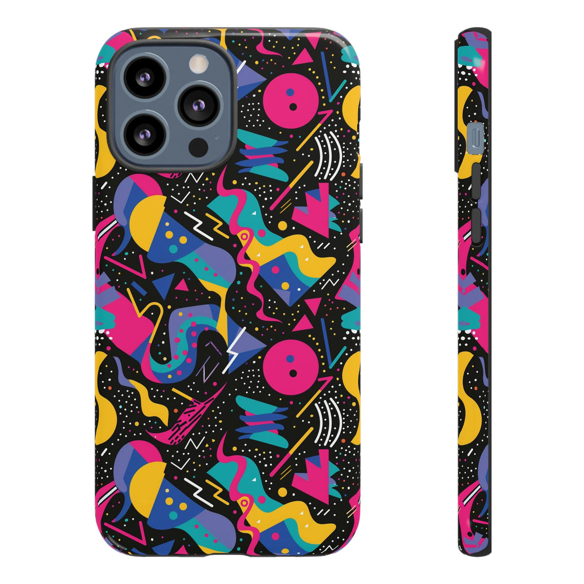 90s Themed Seamless Pattern Phone Case – Embrace Retro Style and Protection 302