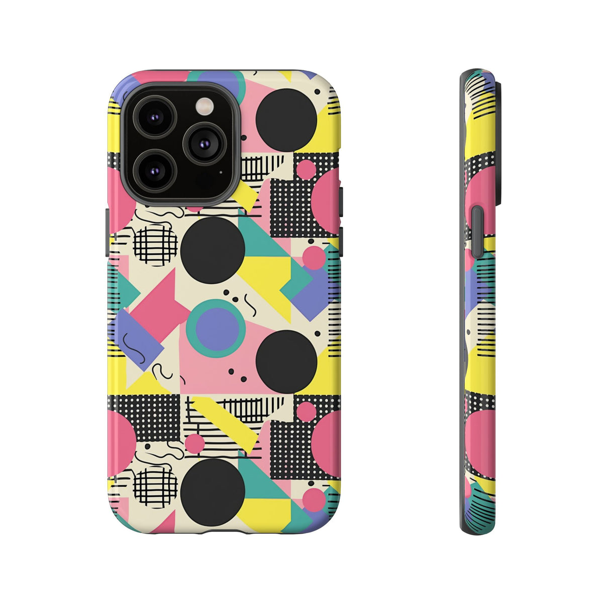 90s Themed Seamless Pattern Phone Case – Embrace Retro Style and Protection 228