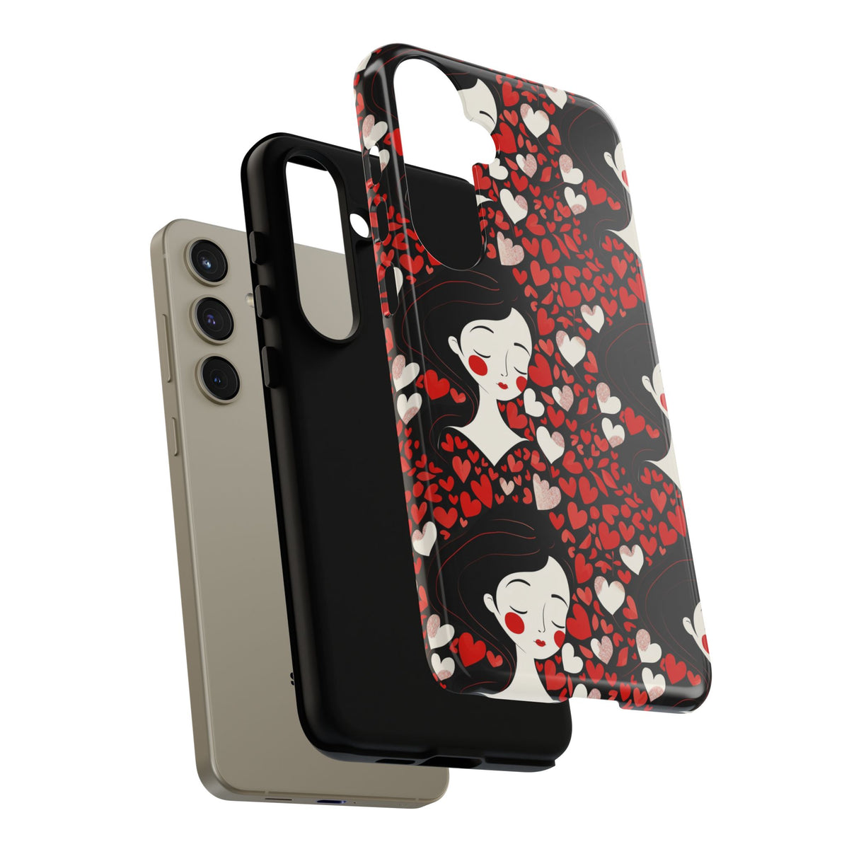 Heart Pattern Phone Case – Stylish & Loving Design for Your Device 232