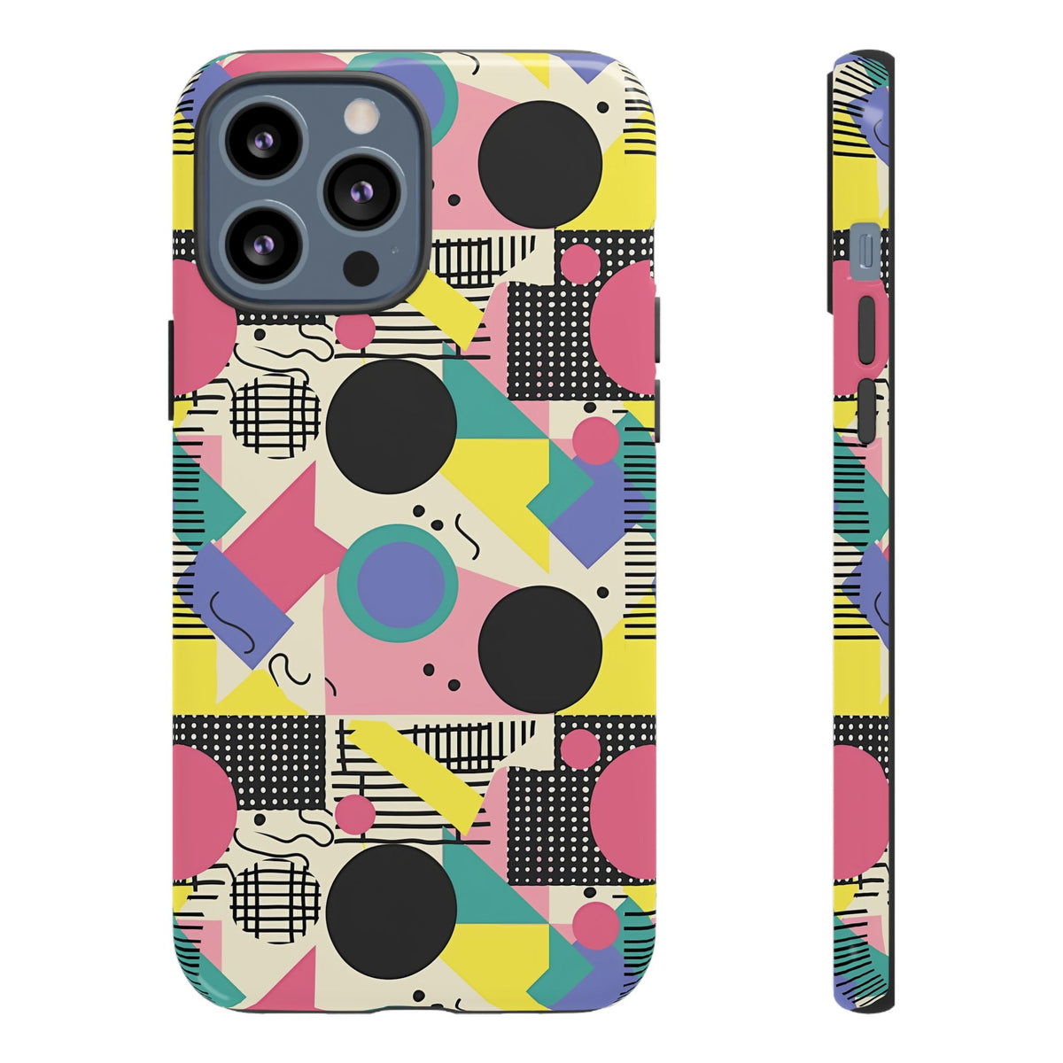 90s Themed Seamless Pattern Phone Case – Embrace Retro Style and Protection 228