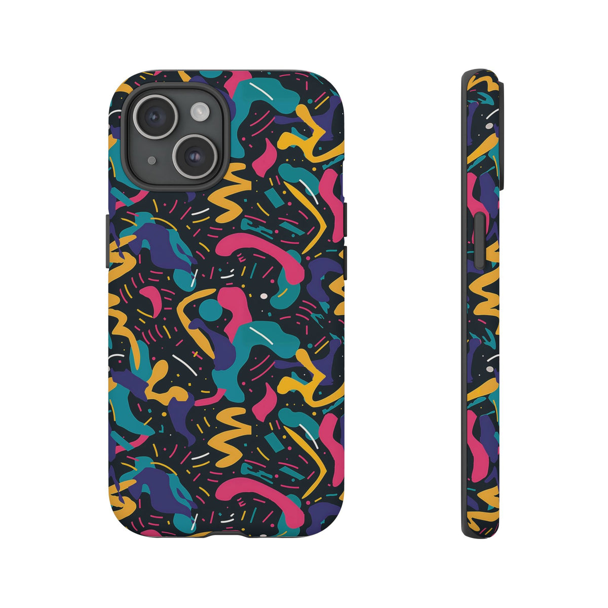 90s Themed Seamless Pattern Phone Case – Embrace Retro Style and Protection 235