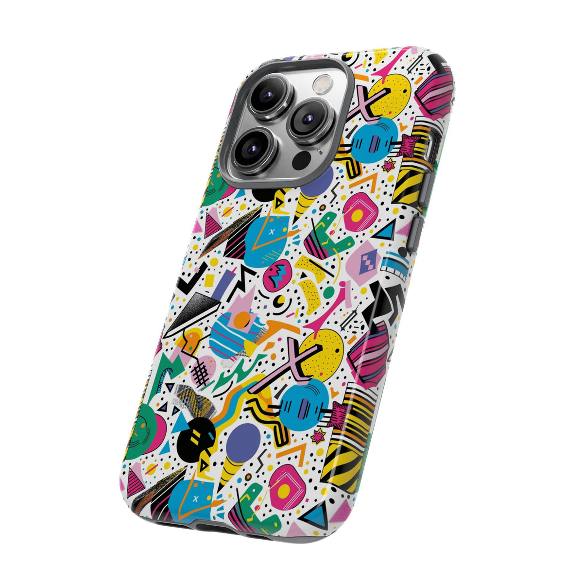 90s Themed Seamless Pattern Phone Case – Embrace Retro Style and Protection 225