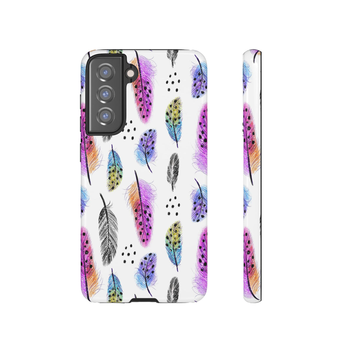 Feather Pattern Phone Case – Elegant & Durable Protection for Your Phone